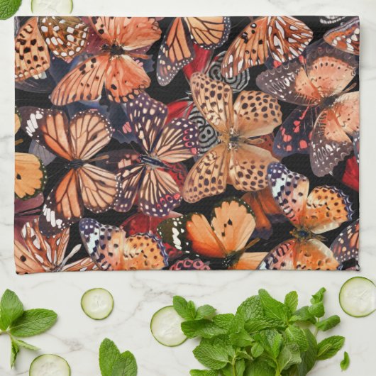 Butterflies Theedoek (Gevouwen)