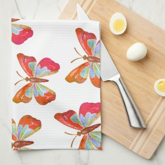 Butterflies Theedoek (Quarter Fold)