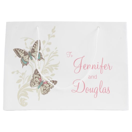 Butterflies trouwbride en grooms cadeautas (Voorkant)