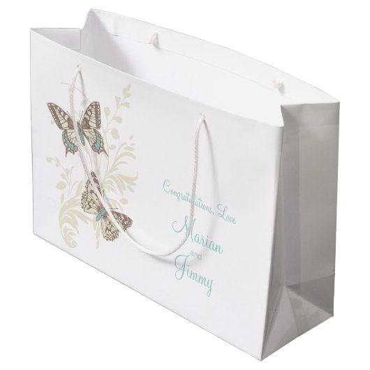 Butterflies trouwbride en grooms cadeautas (Achterkant Gekanteld)