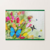 Butterflies & tulpenpuzzel legpuzzel (Horizontaal)