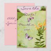   Butterflies-uitnodigingen Save The Date (Voorkant / Achterkant)