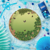 Butterflies van de ochtend papieren bordje (Feest)