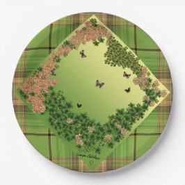 Butterflies van de ochtend/speldenstaart papieren bordje