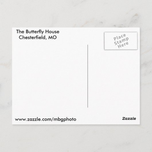 Butterflies van de wereld briefkaart (Achterkant)