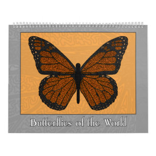 Butterflies van de wereldagenda kalender