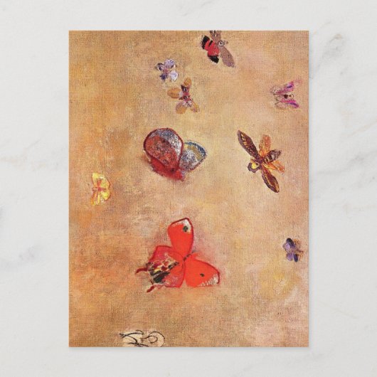 Butterflies van Odilon Redon Briefkaart (Voorkant)