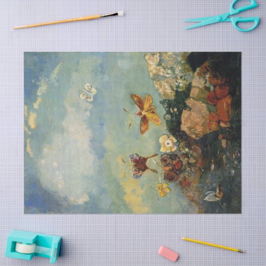 Butterflies van Odilon Redon Tissue Paper Tissuepapier (Craft)