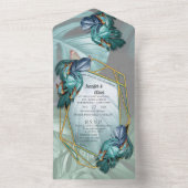 Butterflies van Paradise All in One Wedding Invite All In One Uitnodiging (Binnen)