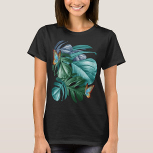 Butterflies van Paradise Tropical Turquoise Splash T-shirt