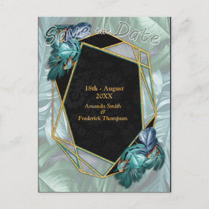 Butterflies van Paradise/Tropische Turquoise Splas Aankondigingskaart