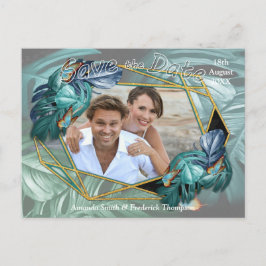 Butterflies van Paradise/Tropische Turquoise Splas Aankondigingskaart