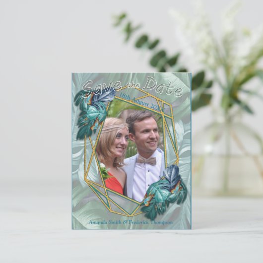 Butterflies van Paradise/Tropische Turquoise Splas Aankondigingskaart (Staand voorkant)