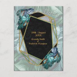 Butterflies van Paradise/Tropische Turquoise Splas Aankondigingskaart