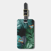 Butterflies van Paradise/Tropische Turquoise Splas Bagagelabel (Voorkant verticaal)
