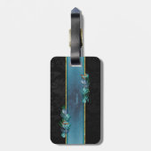 Butterflies van Paradise/Tropische Turquoise Splas Bagagelabel (Achterkant verticaal)