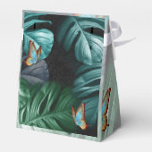 Butterflies van Paradise/Tropische Turquoise Splas Bedankdoosjes (Achterkant)