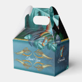 Butterflies van Paradise/Tropische Turquoise Splas Bedankdoosjes (Achterkant)