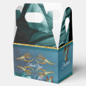 Butterflies van Paradise/Tropische Turquoise Splas Bedankdoosjes (Geopend)