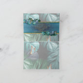 Butterflies van Paradise/Tropische Turquoise Splas Bedankkaart (Binnen)