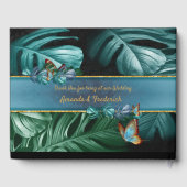 Butterflies van Paradise/Tropische Turquoise Splas Gastenboek (Achterkant)