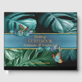 Butterflies van Paradise/Tropische Turquoise Splas Gastenboek (Voorkant)