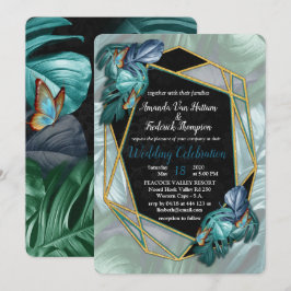 Butterflies van Paradise/Tropische Turquoise Splas Kaart