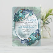 Butterflies van Paradise/Tropische Turquoise Splas Kaart (Staand voorkant)