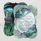 Butterflies van Paradise/Tropische Turquoise Splas Kaart (Voorkant / Achterkant)