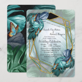Butterflies van Paradise/Tropische Turquoise Splas Kaart
