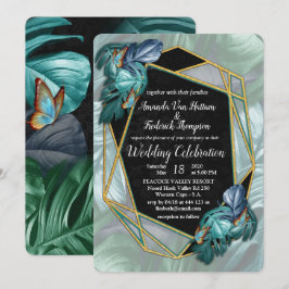 Butterflies van Paradise/Tropische Turquoise Splas Kaart