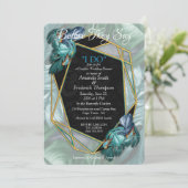 Butterflies van Paradise/Tropische Turquoise Splas Kaart (Staand voorkant)