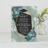 Butterflies van Paradise/Tropische Turquoise Splas Kaart (Staand voorkant)