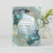 Butterflies van Paradise/Tropische Turquoise Splas Kaart (Staand voorkant)