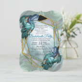 Butterflies van Paradise/Tropische Turquoise Splas Kaart (Staand voorkant)