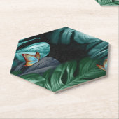 Butterflies van Paradise/Tropische Turquoise Splas Kartonnen Onderzetters (Schuin)