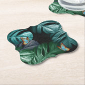 Butterflies van Paradise/Tropische Turquoise Splas Kartonnen Onderzetters (Gekanteld)