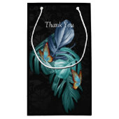 Butterflies van Paradise/Tropische Turquoise Splas Klein Cadeauzakje (Achterkant)