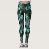Butterflies van Paradise/Tropische Turquoise Splas Leggings (Voorkant)