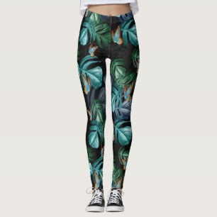 Butterflies van Paradise/Tropische Turquoise Splas Leggings