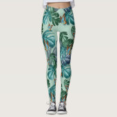 Butterflies van Paradise/Tropische Turquoise Splas Leggings (Voorkant)