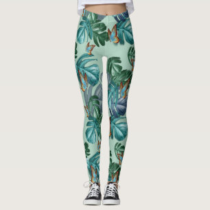 Butterflies van Paradise/Tropische Turquoise Splas Leggings