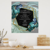 Butterflies van Paradise/Tropische Turquoise Splas Poster (Keuken)