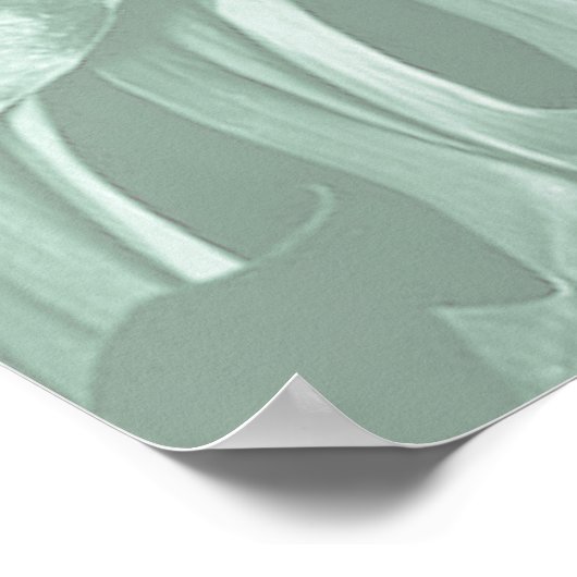 Butterflies van Paradise/Tropische Turquoise Splas Poster (Hoek)