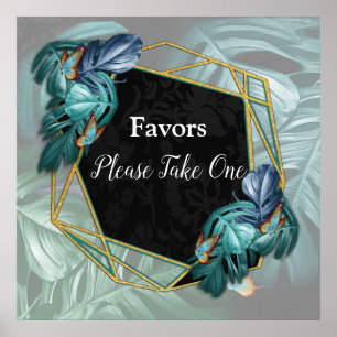 Butterflies van Paradise/Tropische Turquoise Splas Poster