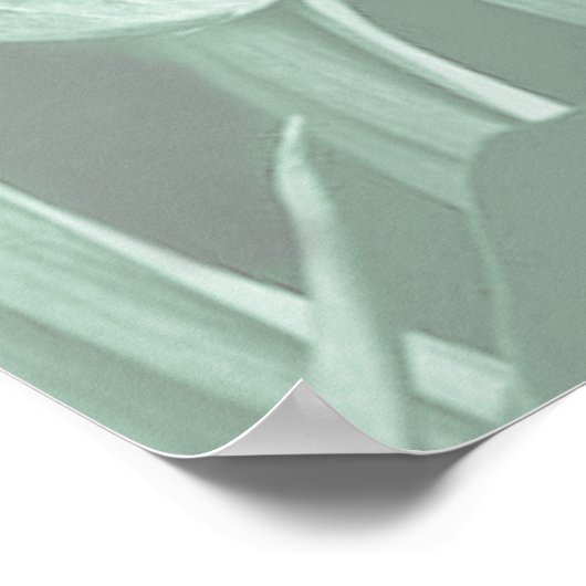 Butterflies van Paradise/Tropische Turquoise Splas Poster (Hoek)