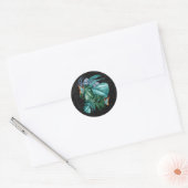 Butterflies van Paradise/Tropische Turquoise Splas Ronde Sticker (Envelop)
