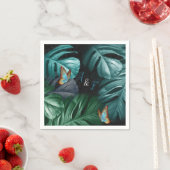 Butterflies van Paradise/Tropische Turquoise Splas Servet (Insitu)