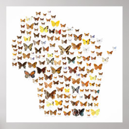 Butterflies van Wisconsin Poster