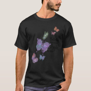 Butterflies verschijnen wanneer engelen dicht bij t-shirt